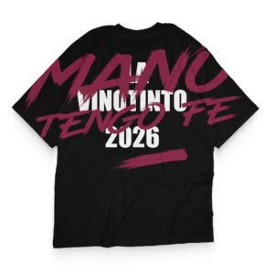 Mano Tengo Fe Vinotinto 2026 T-Shirt Negra